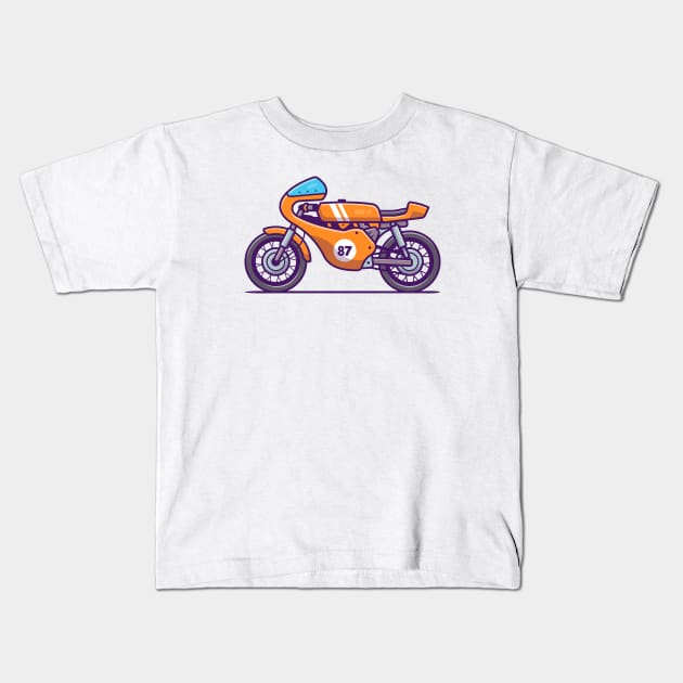 Retro Motorbike Kids T-Shirt by Catalyst Labs